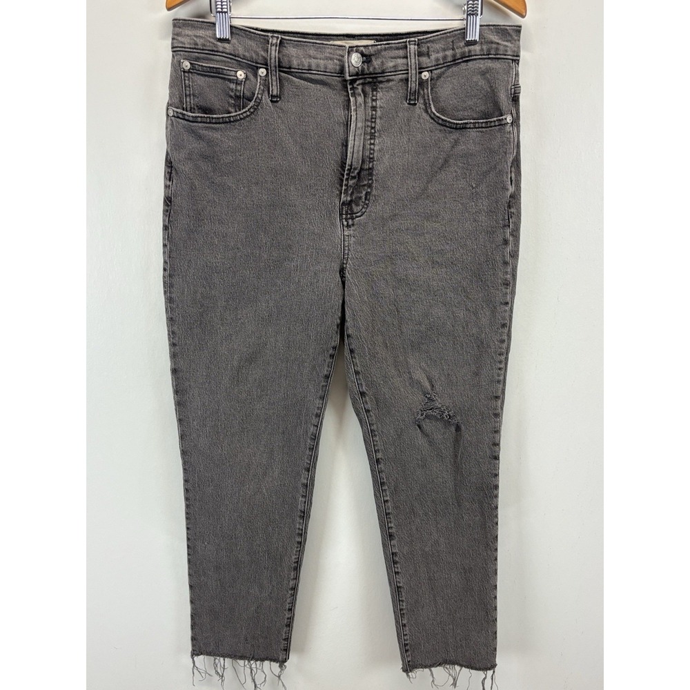Madewell Jeans Womens 31 The Curvy Perfect Vintage Faded Black Denim High Rise